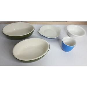 Vintage Hall Assorted Baking Dish Custard Cup Au Gratin Set of 5